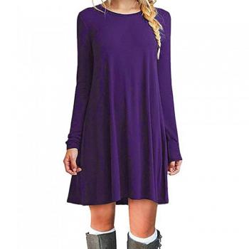 Nightclub Round Neck Pure Pure Cotton Dress